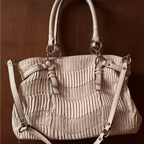 LOW START COACH Madison Sophia pleated leather satchel purse & wallet set - Picture 7 of 13